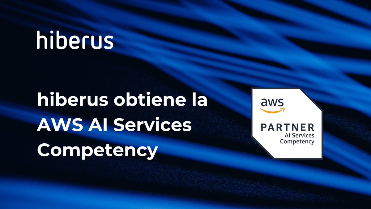 Hiberus's tweet photo. 💥hiberus obtiene la #AWS AI Services Competency.
Hemos obtenido la Certificación de #AIServices de @awscloud, con especial foco en IA generativa. 
Te contamos todos los detalles en nuestra sala de prensa 👉https://t.co/rx0GV7XaGd
#WeAreDifferent #LasCosasOcurrenAquí https://t.co/InK6YetWbu