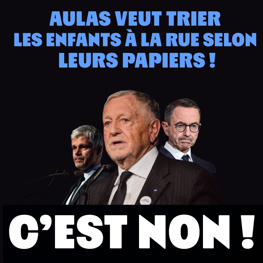 AvanconsEns2026's tweet photo. Aulas calque sa vision sur Retailleau : trier les enfants à la rue selon leurs papiers. 

La droite de la Honte.

Quand la ville de Lyon pallie aux carences de ses alliés au gouvernement et que la métropole héberge plus de 3000 personnes chaque année.
https://t.co/qjuUVb5PeM https://t.co/3eLAR6eYfG