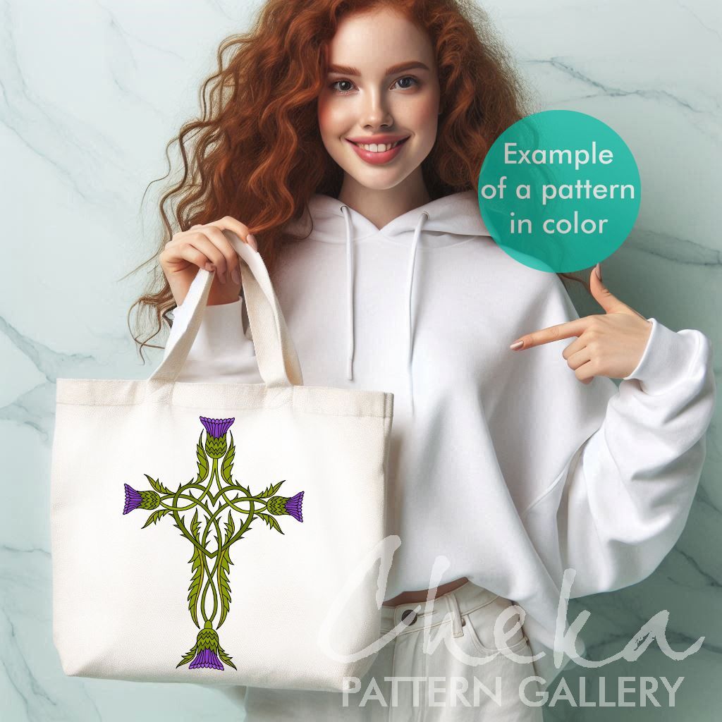 ChekaPatternPDF's tweet photo. Christian Hand Embroidery Pattern, Irish Thistle Cross. Floral Cross, Christian Theme 
https://t.co/SyCfsJzU02 
#cross #catholic
#christianart #thistle
#chekapatternpdf https://t.co/3uNPK2FLhm