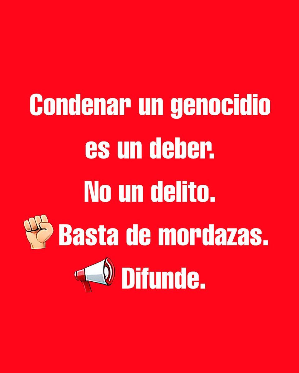 CInterpueblos's tweet photo. 🇵🇸La #LeyMordaza es una herramienta de represión que limita nuestros derechos.

 🇵🇸Activistas que denuncian al equipo de Israel por el blanqueo del #GenocidioPalestino, son sancionadas, por incitación al odio y a la violencia.

#ProtestarNoEsDellito
#Palestina https://t.co/bqzoxjsXxO