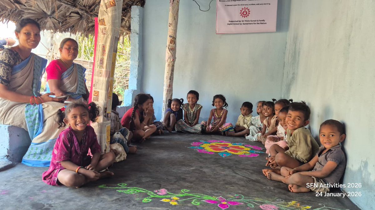 samaritans_ftn's tweet photo. Earlier, the Anganwadi centre at Repaka ran from an unsafe mud structure, serving 40–50 children, pregnant &amp; lactating women. Under Project VIDYA, we rebuilt a safe, functional space for childcare &amp; early learning.

Grateful to Thota Suresh &amp; Family for the support.
Team SFN https://t.co/GjWfsyPCcn