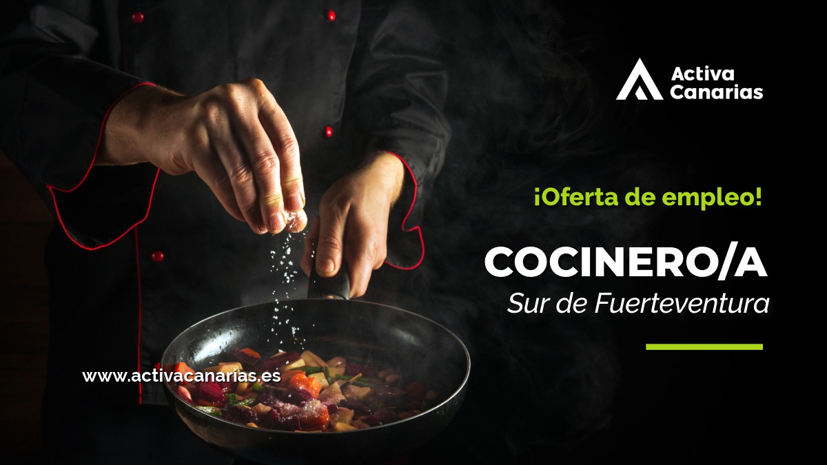 🍴🔥 ¡𝘽𝙐𝙎𝘾𝘼𝙈𝙊𝙎 𝘾𝙊𝘾𝙄𝙉𝙀𝙍𝙊/𝘼!🔥🍴
📍 Sur de Fuerteventura

📩 ¿𝗧𝗲 𝗶𝗻𝘁𝗲𝗿𝗲𝘀𝗮?
Inscríbete ahora haciendo click en el enlace y conoce los requisitos necesarios 🔥🍽️ 🔗 activacanarias.epreselec.com/Ofertas/Oferta…

#EmpleoFuerteventura #Cocinero/a #Hostelería🌴🍳