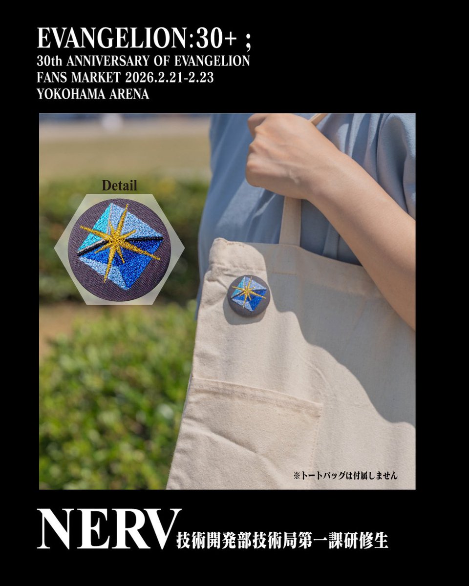 使徒研究file3】「決戦、第3新東京市」刺繍バッチ ガラスのような鏡の