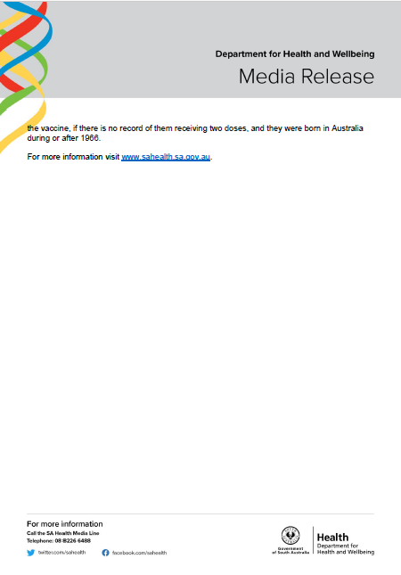 SA Health tweet media