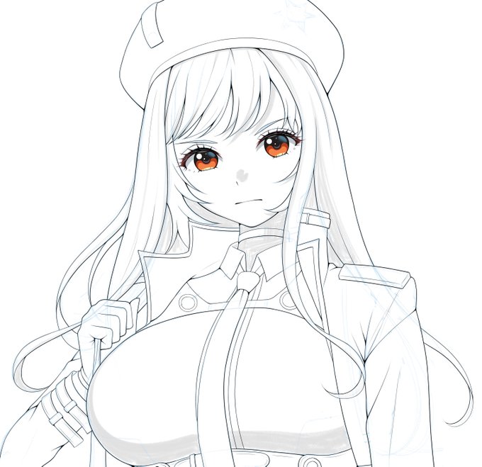 初NIKKEイラストという事でSRラピを描いたのですが
色塗りが大変であきらめちゃいました… 