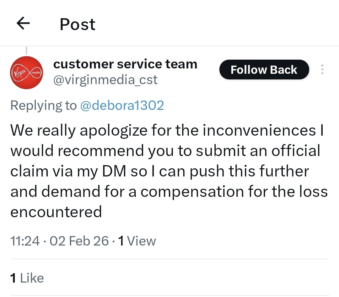 debora1302's tweet photo. @VirginMediaIE It was restored around 15:50. Virgin media should have a tech support on Sunday, as a lot of people also works on Sunday.
Did you see this profile, is it also from virgin media? https://t.co/eP29CzLfwR
