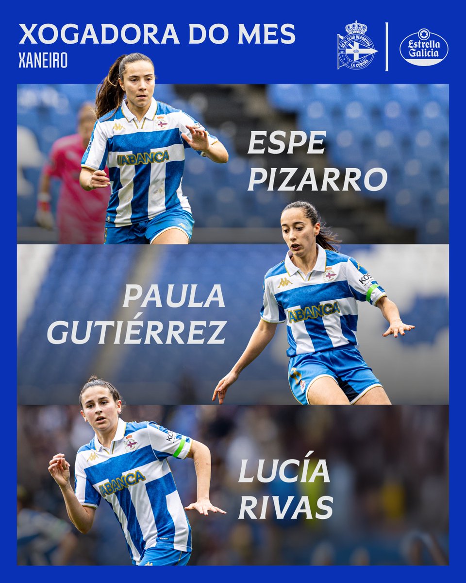 🏆⭐️ Deportivista, ti elixes á #XogadoraEstrellaGalicia de cada mes no #DéporABANCA!