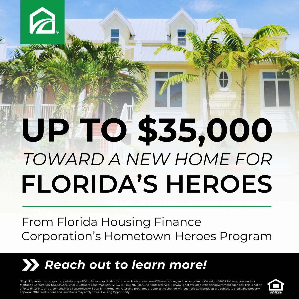 LisaFairwayIMC's tweet photo. Up to $35,000 in down payment and closing cost assistance is available for Florida's Hometown Heroes. If you're a full-time Florida worker in an eligible profession, this could help you buy your first home. Reach out to learn more and see if you qualify. https://t.co/WVYqhvKRZ9