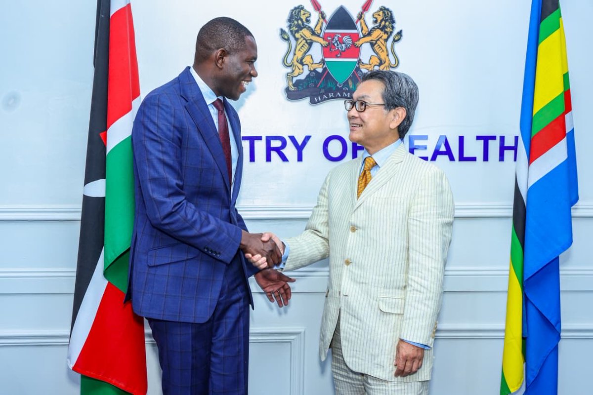 MOH_Kenya's tweet image. Kenya and Japan have reaffirmed their strong bilateral partnership in the health sector, with renewed focus on advancing Universal Health Coverage (UHC) and strengthening health system resilience.

The Principal Secretary, State Department for Medical Services, Ouma Oluga, today…