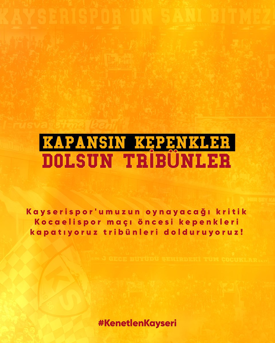 KapaliKale's tweet photo. “Sen ben yok, söz konusu Kayserispor!”

#KenetlenKayseri https://t.co/lOTCRZU7OC