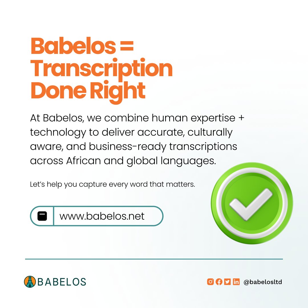 Babelos's tweet photo. Ever left a meeting wondering, “What exactly did we agree on? Transcription fixes that.

Swipe to see why transcription matters in business.

#babelosltd #translationcompany #Transcription https://t.co/MEbKQ28IXQ