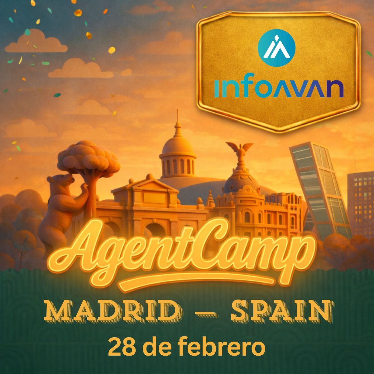 GaibSpain's tweet photo. 🌟 Gracias a #Infoavan quienes apuestan por el futuro de la IA ayudando a empresas de primer nivel a aprovechar todo su potencial real, y por apoyar a la #ComunidadTech como patrocinadores premium de la #AgentCamp Madrid 2026 💚

🎟️ Tu entradas aquí: https://t.co/gVvCt5X1V6 https://t.co/nuiznCC1hU