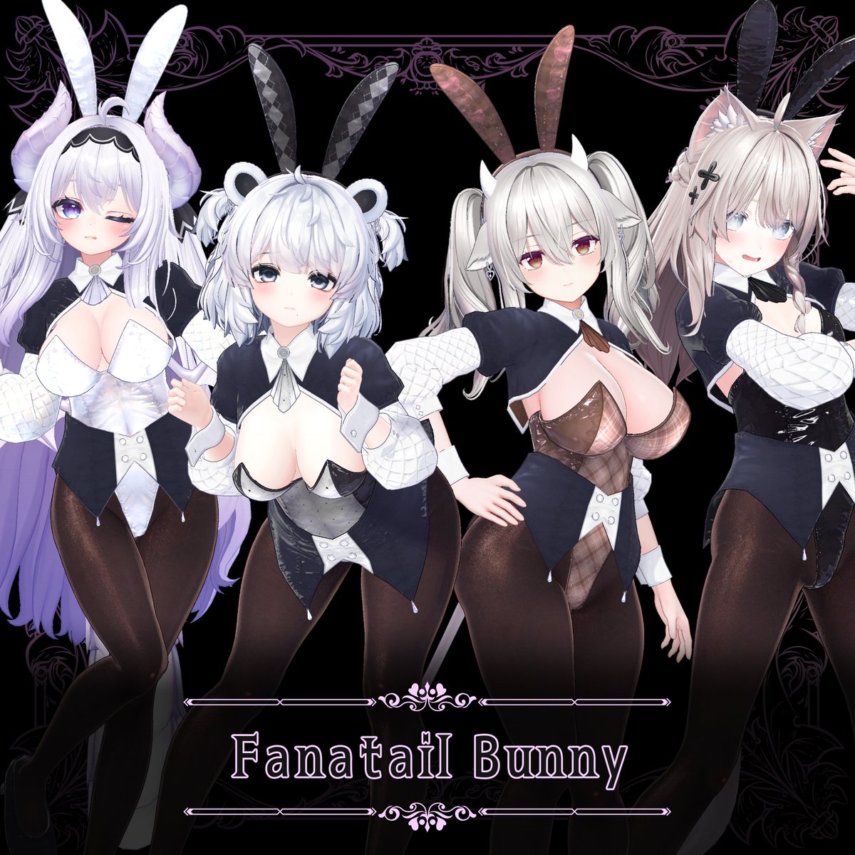 fanatail's tweet image. 🎁クマリちゃん対応プレゼント企画第二弾🎁

3D衣装「Fanatail Bunny」を

フォロー+リポストしてくれた方から
抽選で3名様にプレゼント！
BOOTHのスキ+50（現在の値から）ごとに当選枠追加
締切は(JST)2月6日23時59分

フレンドにギフトしてもOKです