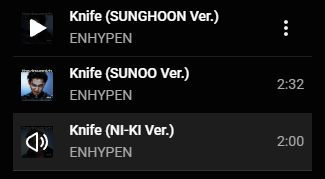 리믹스 제일 많이듣는 버전
이 셋임
훈이프를 압도적으로 마니듣고
그다음 떤이프
그다음 닠이프
사실 내 취향은 닠이프인데
훈이프가 너무 흥나서 훈이프 제일 마니 들음