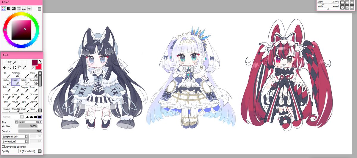 🎀Lolita + dog breeds 🎀
( Adopt WIPs )

Had to take a small break because of storms in my area
Don't give up on me new designs coming soon ;n;
#adoptables #characterdesign