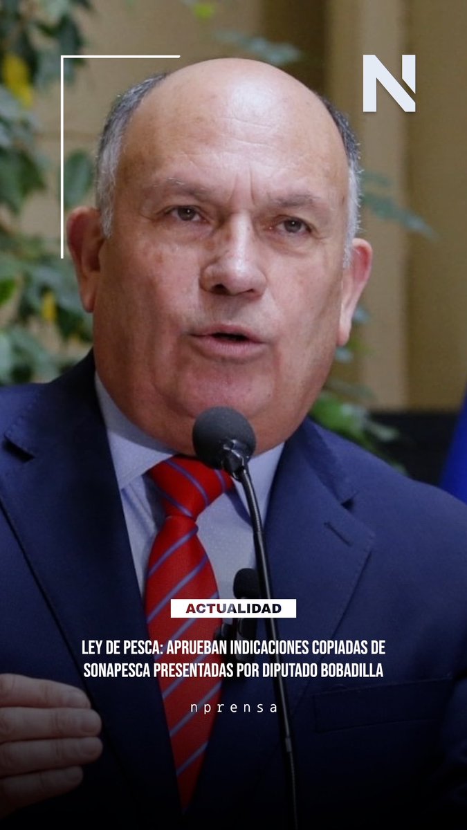 ⚡CIPER reveló que la Comisión de Pesca aprobó 60 indicaciones del diputado UDI Sergio Bobadilla que son idénticas a propuestas de la gremial Sonapesca, en plena tramitación de la nueva Ley de Pesca.

Más: instagram.com/reel/DUSzMKLjc…