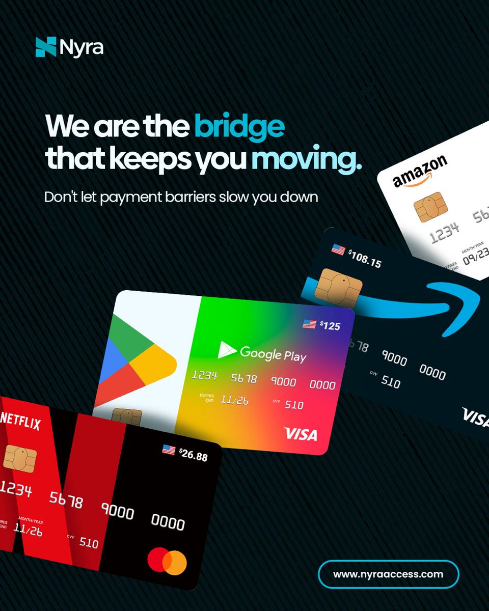 The internet is global.
Your ambition already is.

The only thing that should not hold you back is access.
Not location.
Not borders.
Not payment walls.

Move freely.
Work globally.
Pay without friction.

Get access when it matters.
nyraaccess.com