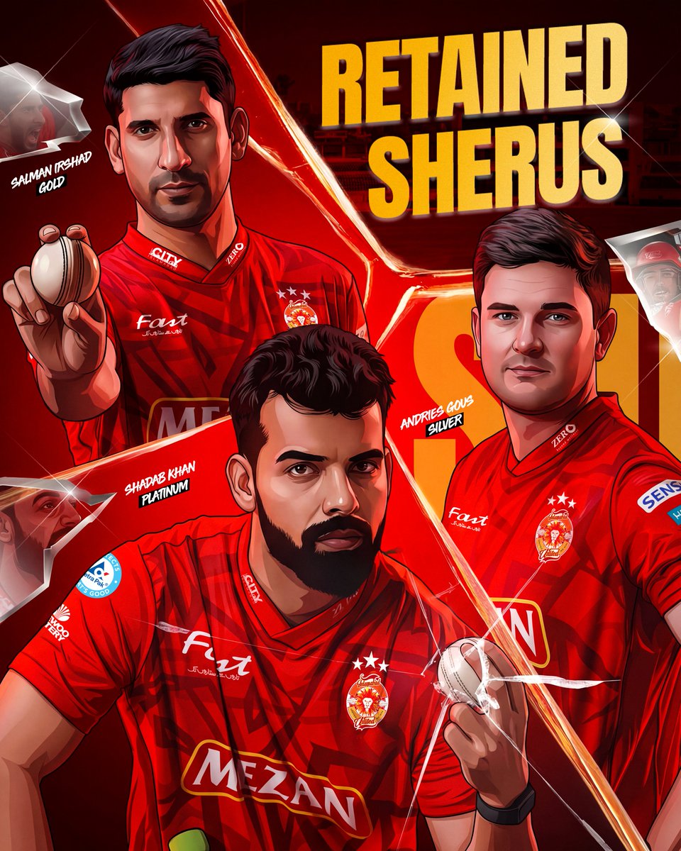 More big news coming soon 🔜 

<a href="/76Shadabkhan/">Shadab Khan</a> - Platinum
<a href="/Salman150kph/">Salman Irshad</a> - Gold
<a href="/Gousie08/">Andries Gous</a> - Silver

These are the 3 retentions for #HBLPSL season 11. 

#UnitedWeWin #SherusRetained #NewEra #DimaghSe