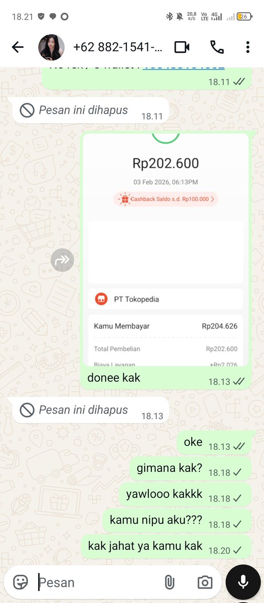 flocras's tweet image. PENIPU GESTUN!!! 
aku lagi benerr bener butuh uang nya tapi kamu tega ya ORANG GILA #zonauang