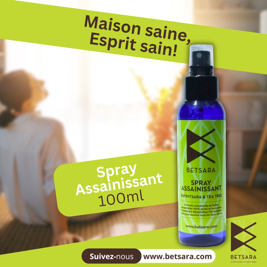 Purifiez votre intérieur naturellement avec le spray assainissant ravintsara + tea tree .
Il désodorise et rafraîchit l’air ambiant tout en apportant une odeur fraîche et agréable.

Découvrez le spray ➡ betsara.com/boutique/spray…

#MaisonSaine #BeTsara #AirPur #Ravintsara #France