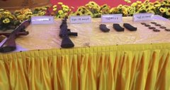 minkhaung404's tweet image. 18 men and 6 women, totaling 24 members from #IPDF, #KNDF, #DPLA, and Southern Shan #PDF, entered the legal fold together with assorted arms and ammunition. #MyanmarFactCheck
@ASEAN
@UN
@RapporteurUn
@volker_turk