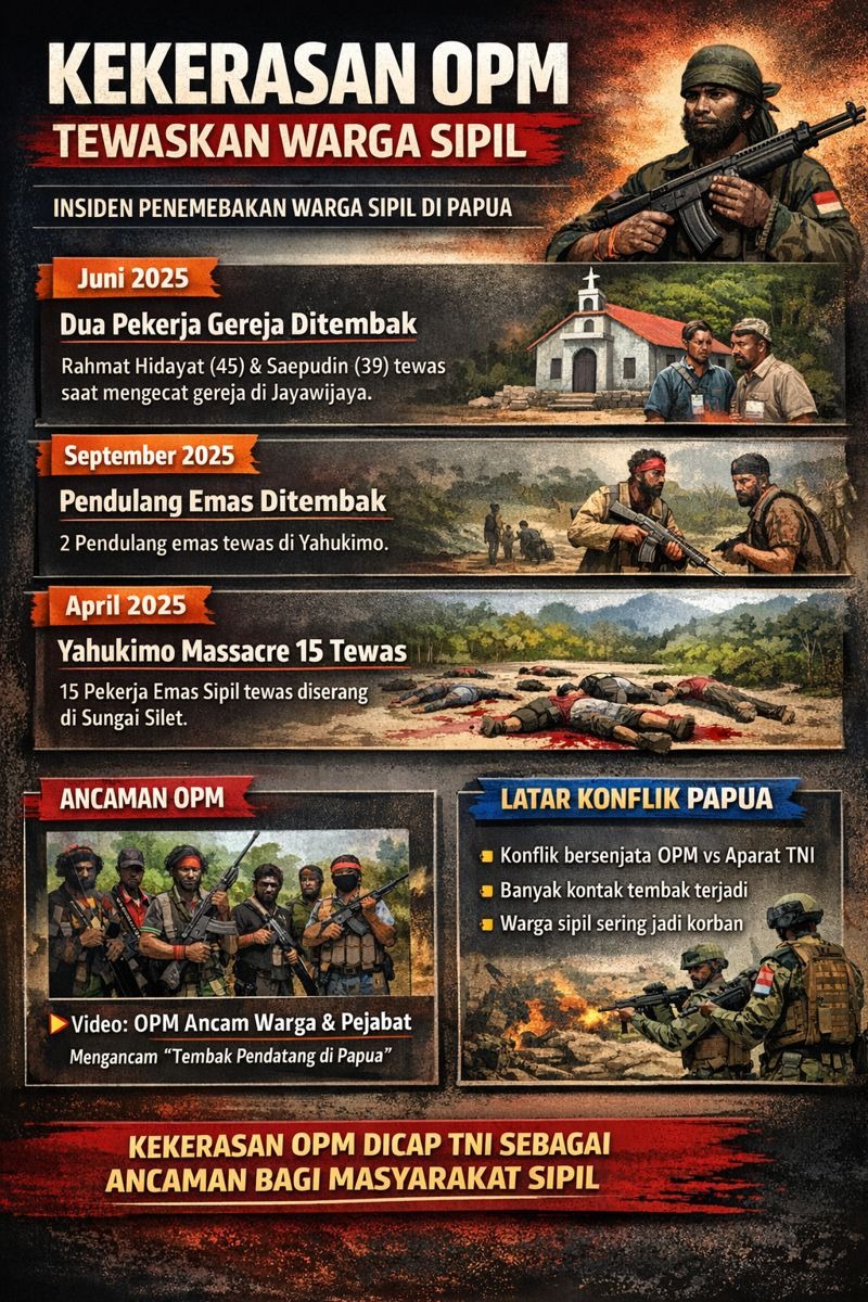Bibit_version's tweet photo. 🔥 Kekerasan OPM kembali menelan korban warga sipil di Papua.

🩸 Warga sipil bukan musuh. Kekerasan harus dihentikan. Papua butuh damai, bukan peluru.

#StopKekerasan #PapuaDamai #LindungiWargaSipil #OPMTeror #PapuaButuhDamai https://t.co/KUynKNIzJQ