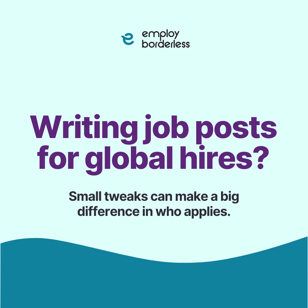 EBorderless's tweet image. Writing job posts for international candidates?
✅ DO: Be clear on remote setup, use simple language, mention EOR option 
❌ DON'T: Use local jargon, forget currency, list unnecessary requirements
What's your biggest challenge hiring globally?

#EmployBorderless #GlobalHiring