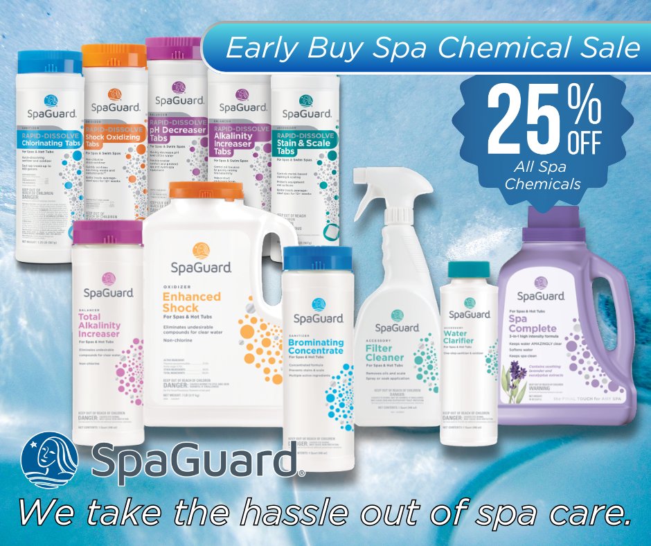 LeisurePoolJax's tweet image. Dive into February's Spa Chemical Savings!
#SpaGuard #BioGuard