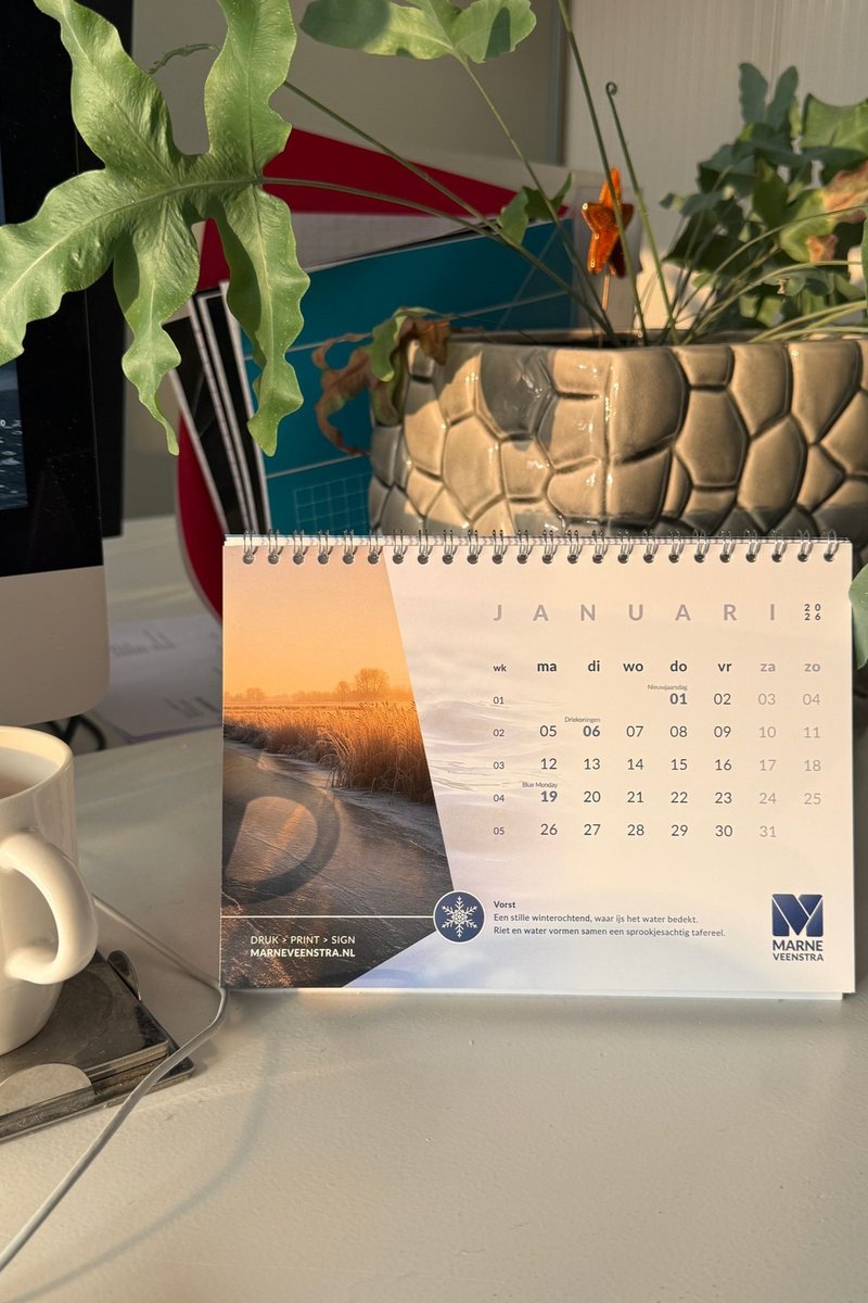 Mooi om te merken hoeveel reacties we ontvangen op onze kalender die recentelijk is verstuurd. Dank voor alle berichtjes en foto’s — leuk om te zien dat de kalender op zoveel bureaus een plek heeft gekregen.

Foto: Victor Kappelhof, bureau Zeker

#kalender #drukwerk #print #sign