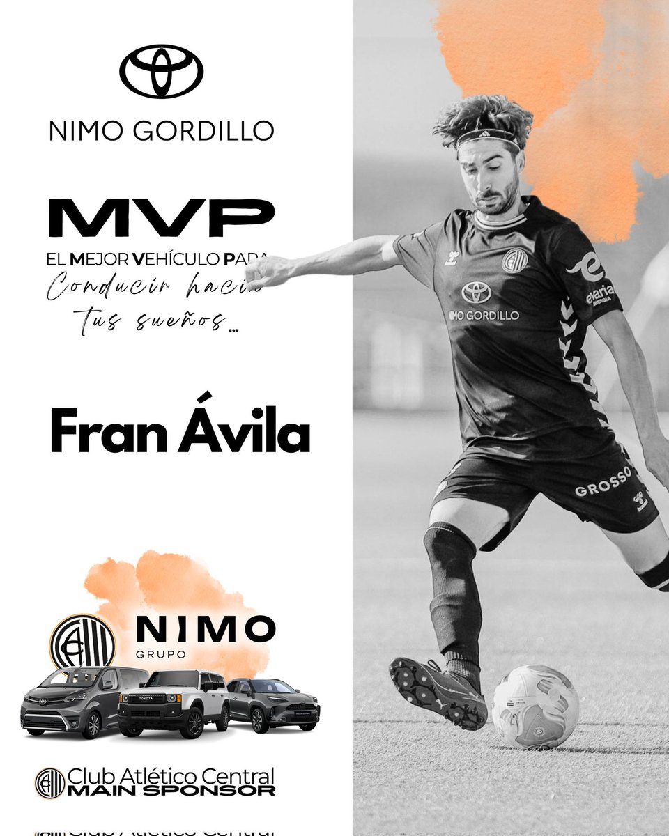 Trabajo, carácter y talento para liderar al equipo hacia nuestros sueños. De esos jugadores que siempre suman y marcan el camino 💪🔥

¡Enhorabuena, Fran Ávila! Más que merecido 👏

🤝 #MVP patrocinado por #NimoGrupo #ToyotaNimo

#DaleCentral #SoñarEsGratis