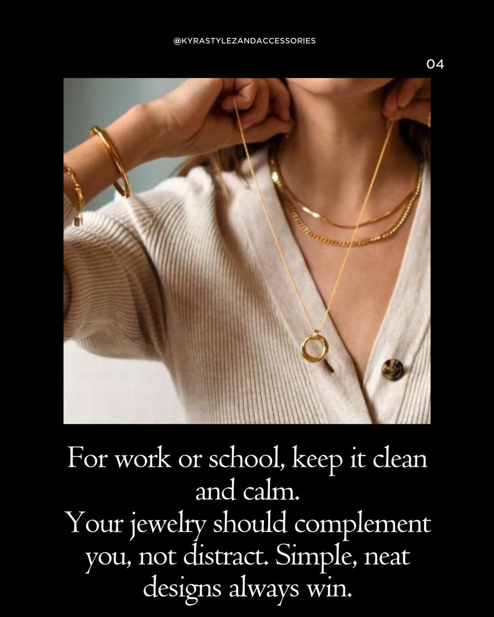 “Different occasions need different jewelry 💎

Everyday? Simple and comfortable.
Work or school? Clean and classy.
Outings? A little bold.
Special events? Statement pieces ✨

Don’t let jewelry wear you, 
choose wisely.
DM KSA for your perfect jewelry piece 🤍