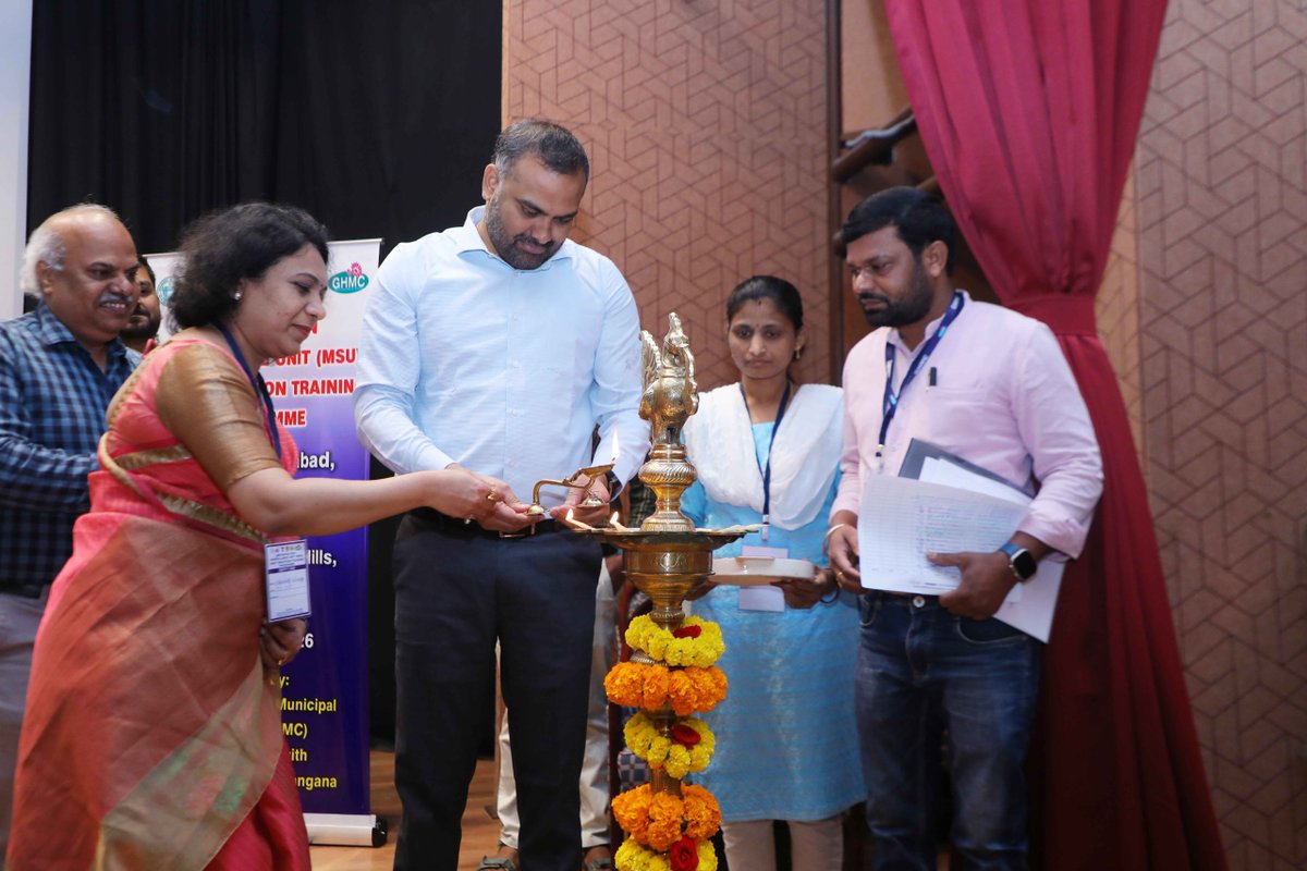 GHMCOnline's tweet image. GHMC Hosts 3 Day Joint Induction Training to Strengthen Urban Disease Surveillance !!

The Greater Hyderabad Municipal Corporation (#GHMC) has commenced a three-day Joint Induction Training Programme for Metropolitan Surveillance Unit (#MSU ) staff from Hyderabad, Bengaluru and