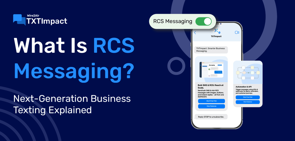 Txtimpact's tweet photo. RCS is the biggest upgrade to SMS in years 📲

See how RCS messaging works—and how it compares with SMS, MMS, iMessage &amp; WhatsApp.

🔗 Read more: https://t.co/DgIB2cEHrn

#RCS #TXTImpact #BusinessTexting #RCSmessaging https://t.co/usvHoGW6zu