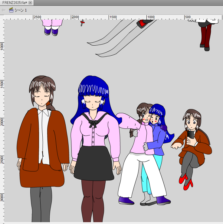 Animate2024で作ったflaファイルをFlashCS5.5で開いても、鉛筆ツールの線形状が失われるだけで問題なく読み込めたりする。
やはり商品は買い切りタイプが墓まで持っていけて最強。