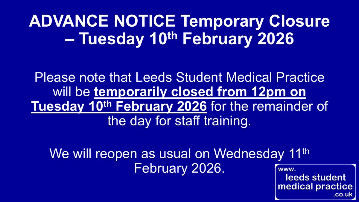 Leeds Student Medical Practice tweet media