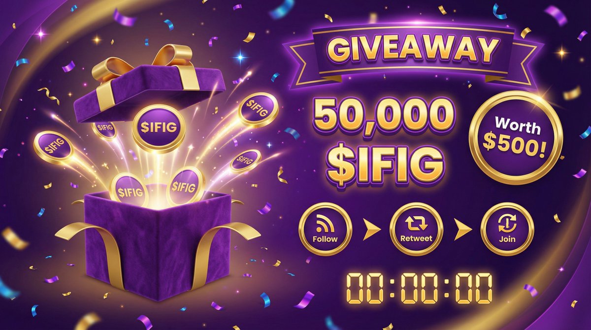 🎁 MASSIVE GIVEAWAY TIME!

Prize: 50,000 $IFIG (50 winners x 1,000 $IFIG each!)

How to enter:
1️⃣ Follow @iFigNetwork
2️⃣ Like &amp; RT this post
3️⃣ Comment your SOL wallet address

⏰ Winners announced in 24 hours!

Worth $500 at launch price! 🚀

#iFigGiveaway #FreeTokens #Airdrop