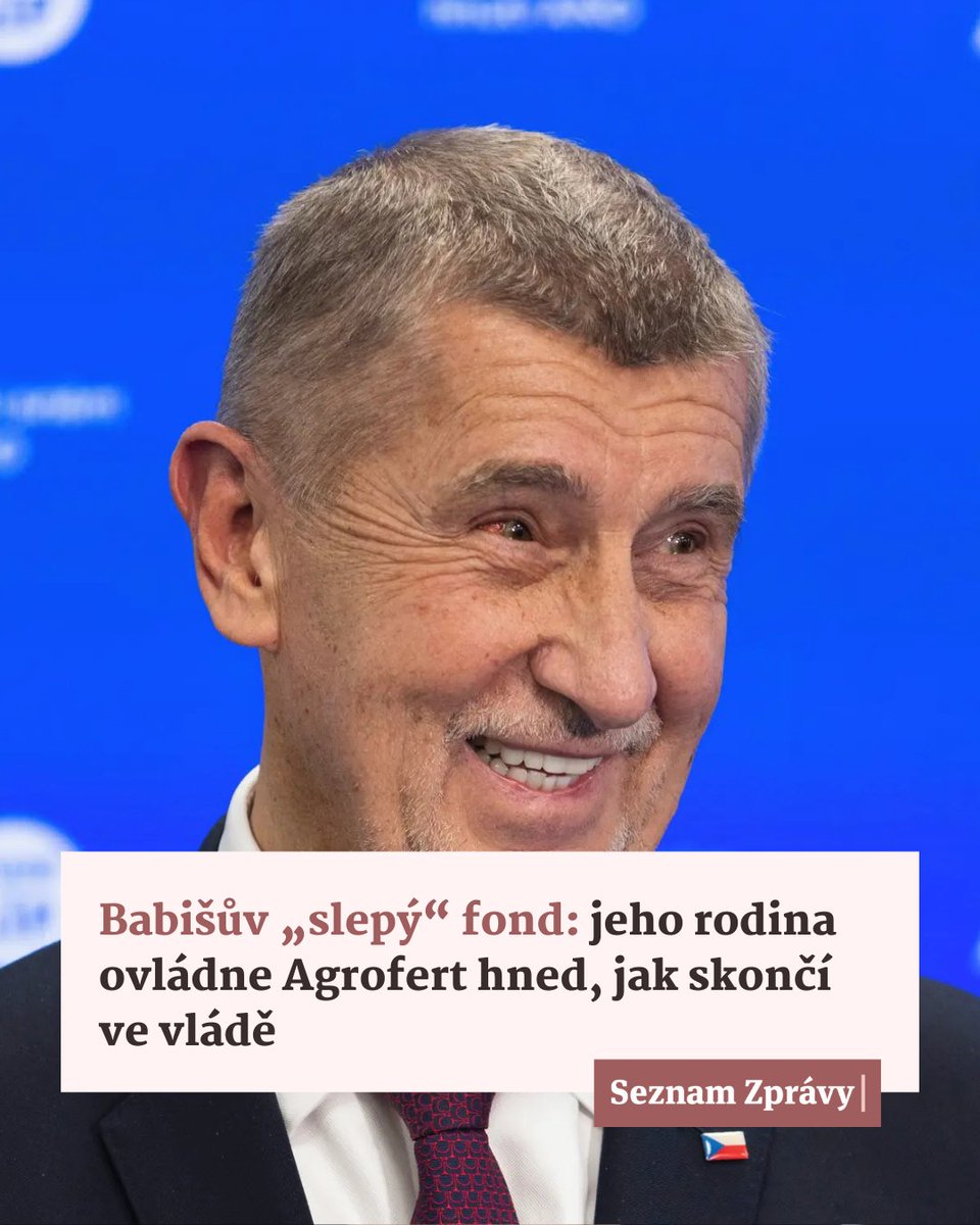 ⚠️ Seznam Zprávy získaly klíčový dokument, jímž se Andrej Babiš podle svého tvrzení nevratně zbavil Agrofertu. Zamlčel však, že hned jak skončí ve funkci, ovládnou holding jeho děti. A mohou z něj udělat správce.

🔗 seznamzpravy.cz/clanek/297901
