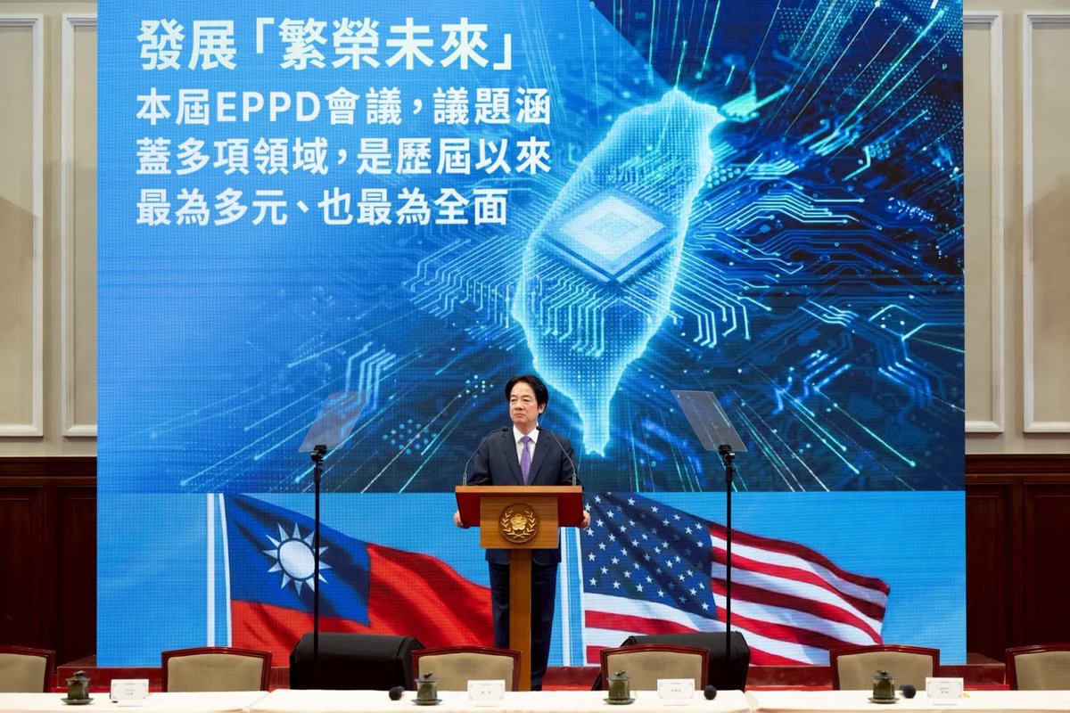 chia_lung's tweet photo. Following tariff talks, the 6th #Taiwan-#US #EPPD delivered joint statements and 7 cooperation initiatives. We will strengthen AI supply chain security and economic resilience to advance a truly symbiotic partnership for shared prosperity. https://t.co/y6BlmWYXOk