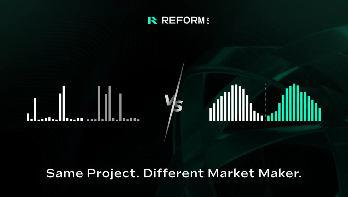 ReformDAO's tweet photo. Most people think market makers just "provide liquidity."

In reality, they shape how a token is perceived from day one. Spread width, order depth, how price reacts to volume! These signals influence whether traders and investors trust a market or walk away.

The difference between a healthy chart and a dead one often isn't the project. It's how liquidity was managed behind the scenes.

Understanding this changes how you evaluate every token you interact with.