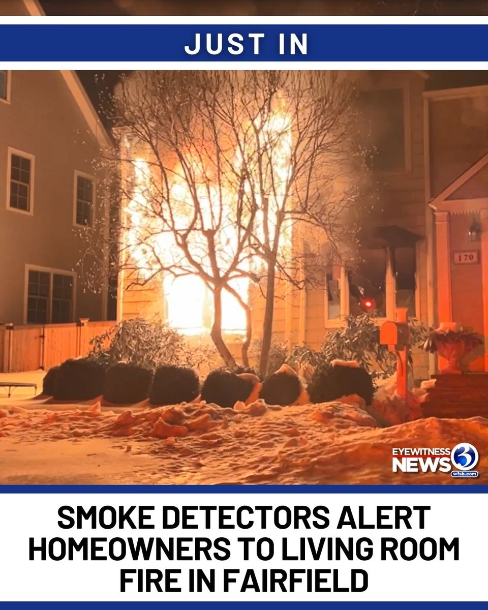 WFSBnews's tweet image. One person was sleeping in a room directly above this fire, according to the #Fairfield Fire Department. wfsb.com/2026/02/03/liv…