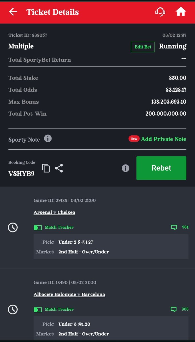 Second half under 2.5
Longshot 🔥
Starting today 
Ending 15th
Play/edit/ignore 

<a href="/DaddyKayNation1/">DaddyKayNation</a> <a href="/RichieBillie10/">Richie Billie  𝕏</a>  <a href="/VecthorTips/">Vecthor Tips</a> <a href="/Flexxzzy1991/">Flexxzzy</a>