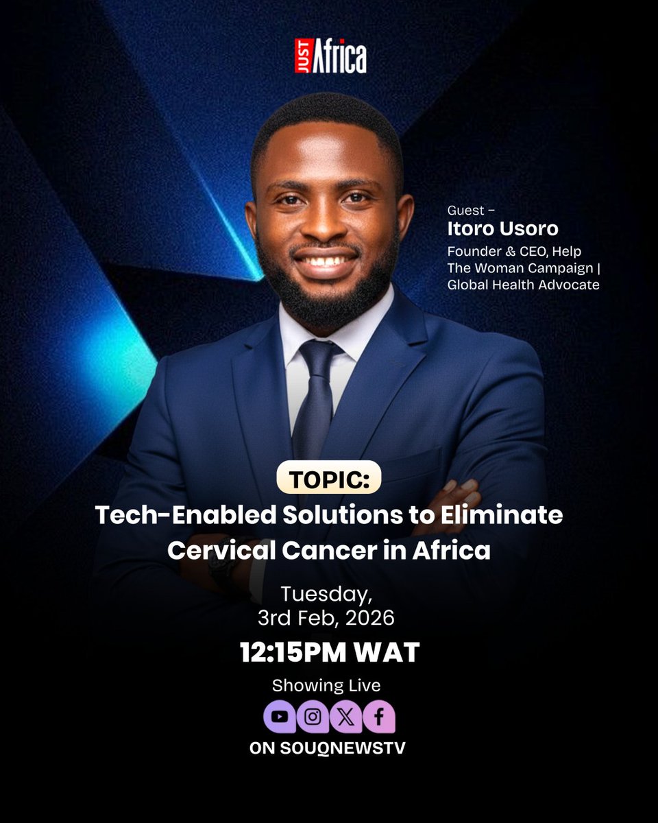 HTWC_NG's tweet photo. Our CEO is going live. Join now!

#cervicalcancerawareness 
#womenshealth 
#women 
#WHO #UN #PreventiveCare https://t.co/7JURAjDkqZ