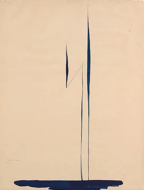 Luigibg's tweet photo. Georiga O'Keeffe, Blu Line No. 10, 1916 https://t.co/QW0sbi5Etg