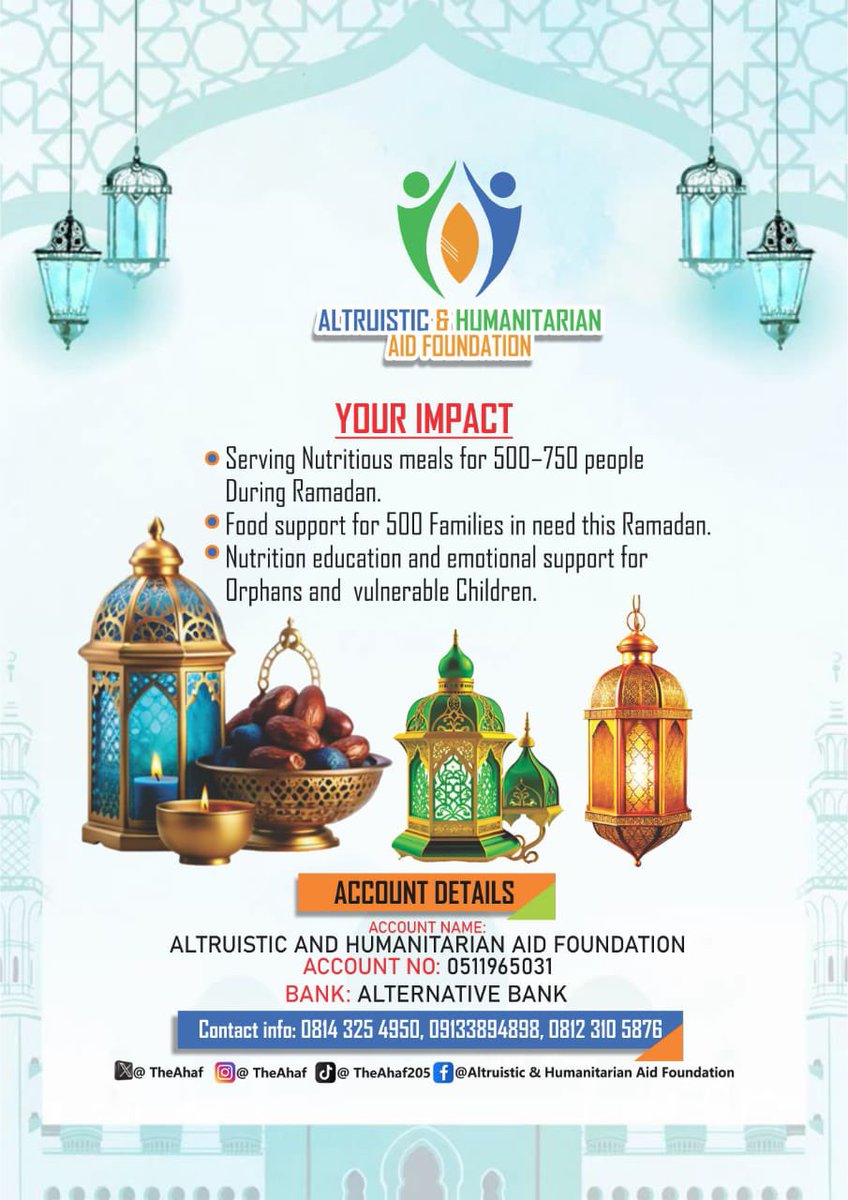 Altruistic & Humanitarian Aid Foundation tweet media
