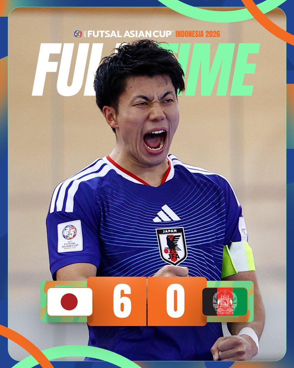 フルタイム | 🇯🇵 日本 6️⃣-0️⃣ アフガニスタン 🇦🇫 圧倒的な強