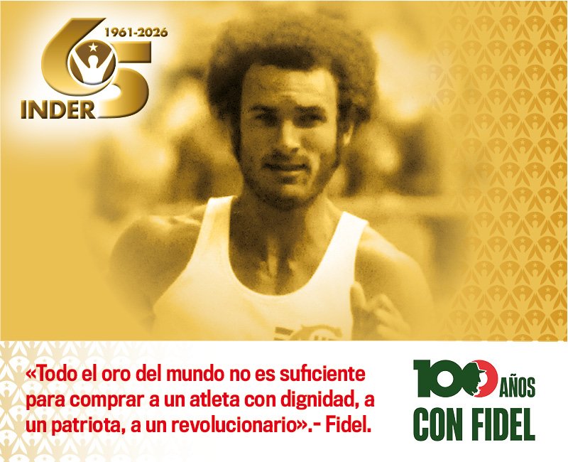 En el año del aniversario 65 de #InderCuba, multiplicado el compromiso con #FidelPorSiempre.

#ListosParaVencer 
#InderCuba65
#InderEsPatria
#100AñosConFidel