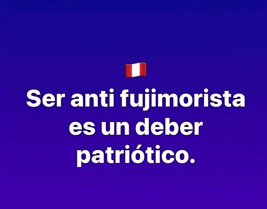 keikonova2026's tweet photo. Ser antifujimorista es ser anticorrupción. Es un deber patriótico.

Gracias a quienes luchan cada día contra la impunidad. No es odio: es justicia. 
Queremos un país digno, justo y con futuro para todos, no para mafias. https://t.co/bZLrpbvLMq