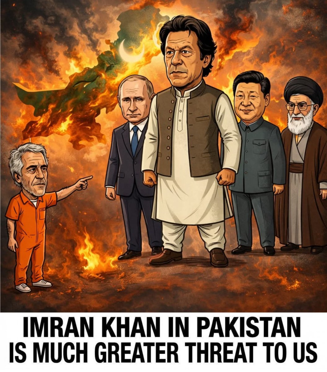 asibtain74's tweet photo. He isn’t imprisoned for corruption; he’s imprisoned for refusing to compromise his nation.

Imran Khan isn’t dangerous, he’s fearless. And it is this fearlessness that unsettles empires. https://t.co/mHnMRjbDaF