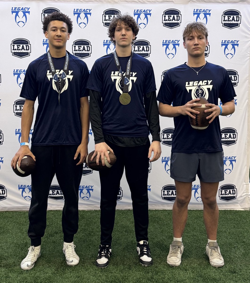 LegacyMI_FBall's tweet photo. Legacy R1SE Showcase MVPs🏅

Quarterbacks
🥇MVP: Connor Jamison - 2027 - Holy Name (Ohio) @connorjamison10 
🥈Runner Up: Brayden Tillman - 2028 - Traverse City West @BrayTillman10 
🥈Runner Up: Carter McGlinch - 2027 - South Lyon @CarterMcGlinch 

@Legacy_Recruit @AllenTrieu @247Sports @alex_pallone @PrepRedzoneMI @athlazon_ @Sportsinthed_ @TheD_Zone @On3 @NamerFootball @TCWestTitanFB @HEDslhsfootball 
#legacy #jointhemovement