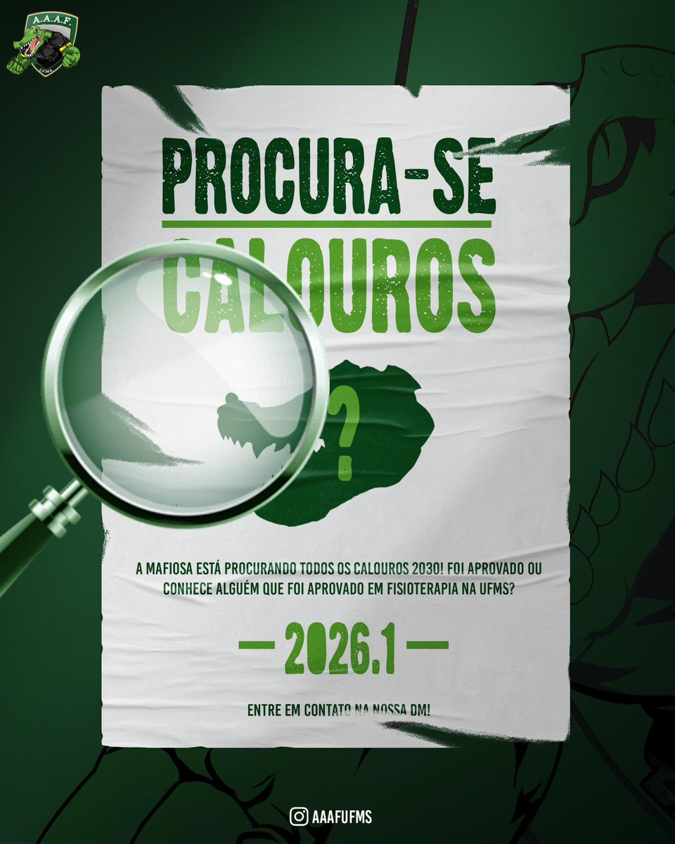 procura-se calouros de fisioterapia da ufms

VEM PRA FISIOOOOOOOO 🐊